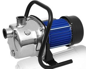 Water Transfer Pump 845 GPH, 1.6HP Stainless ON/Off Irrigation Pump, Shallow Well Pump for Lawn Garden (Stainless Steel Blue 110-120V)